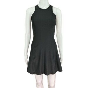 Outdoor Voices Athena Dress sz XS Black Racerback Athletic Athleisure Hiking